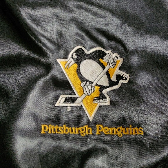Vintage Pittsburgh Penguins Jacket 1980s Swingster Men’s XL Black Vtg 80s - Picture 2 of 7